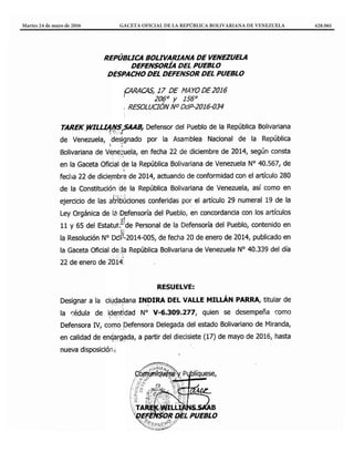 Martes 24 de mayo de 2016	 GACETA OFICIAL DE LA REPÚBLICA BOLIVARIANA DE VENEZUELA	 428.061
 