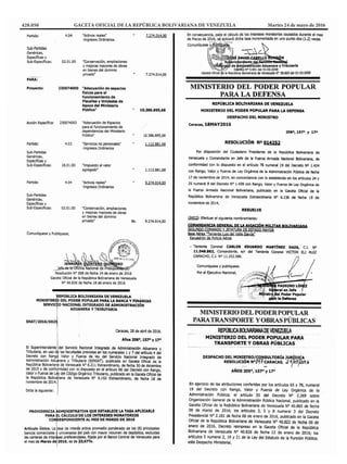 428.050		 GACETA OFICIAL DE LA REPÚBLICA BOLIVARIANA DE VENEZUELA	 Martes 24 de mayo de 2016
 