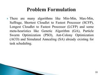 Genetic Algorithm for task scheduling in Cloud Computing Environment | PPTX