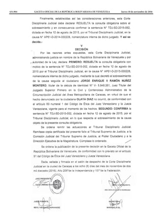 431.904 GACETA OFICIAL DE LA REPÚBLICA BOLIVARIANA DE VENEZUELA	 Jueves 10 de noviembre de 2016
 