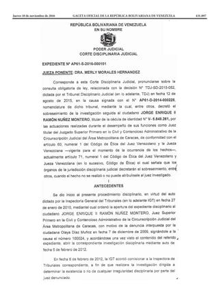 Jueves 10 de noviembre de 2016		 GACETA OFICIAL DE LA REPÚBLICA BOLIVARIANA DE VENEZUELA	 431.897
 