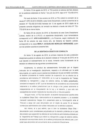 Jueves 10 de noviembre de 2016		 GACETA OFICIAL DE LA REPÚBLICA BOLIVARIANA DE VENEZUELA	 431.899
 
