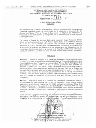 Lunes 5 de diciembre de 2016		 GACETA OFICIAL DE LA REPÚBLICA BOLIVARIANA DE VENEZUELA	 432.393
 