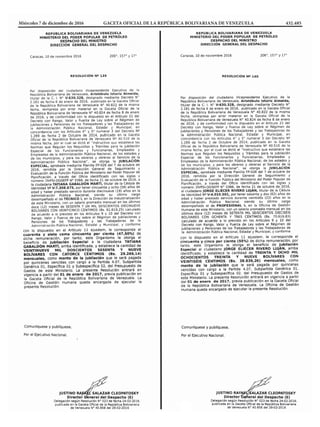 Miércoles 7 de diciembre de 2016		 GACETA OFICIAL DE LA REPÚBLICA BOLIVARIANA DE VENEZUELA	 432.485
 
