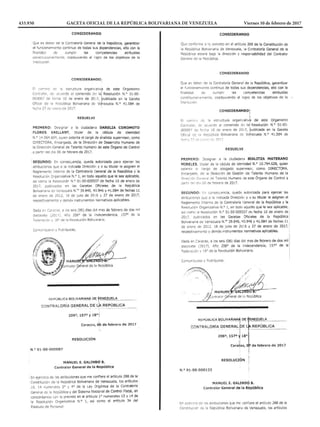 433.930 GACETA OFICIAL DE LA REPÚBLICA BOLIVARIANA DE VENEZUELA		 Viernes 10 de febrero de 2017
 
