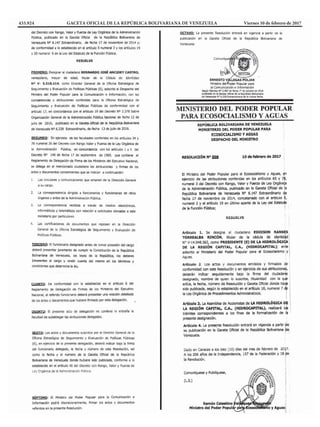 433.924 GACETA OFICIAL DE LA REPÚBLICA BOLIVARIANA DE VENEZUELA		 Viernes 10 de febrero de 2017
 