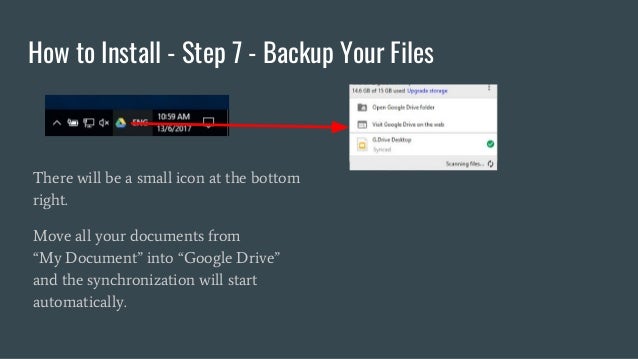 google drive installation to desktop
