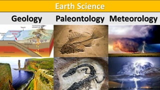 Earth Science
Geology Paleontology Meteorology
 