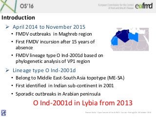 Pezzoni Giulia - Open Session of the EuFMD - Cascais –Portugal 26-28 October 2016
 April 2014 to November 2015
• FMDV out...