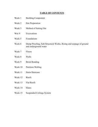 G.B.C. building construction lecture notes | PDF