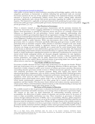 The Role of Governance in Public Education (www.kiu.ac,ug) | PDF