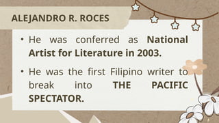 Life - and - works - of - Alejandro - Roces | PPTX