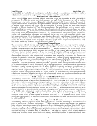 Health Literacy and Health Outcomes: An Evidence-Based Analysis (www ...