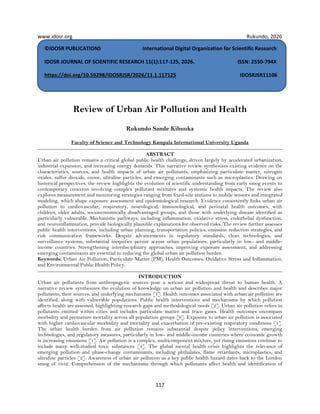 Review of Urban Air Pollution and Health (www.kiu.ac.ug) | PDF