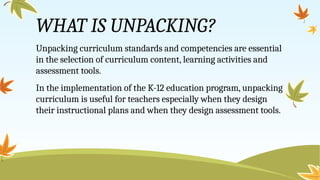 Unpacking Lesson Group-9-report.ppt powerpoint presentation | PPT