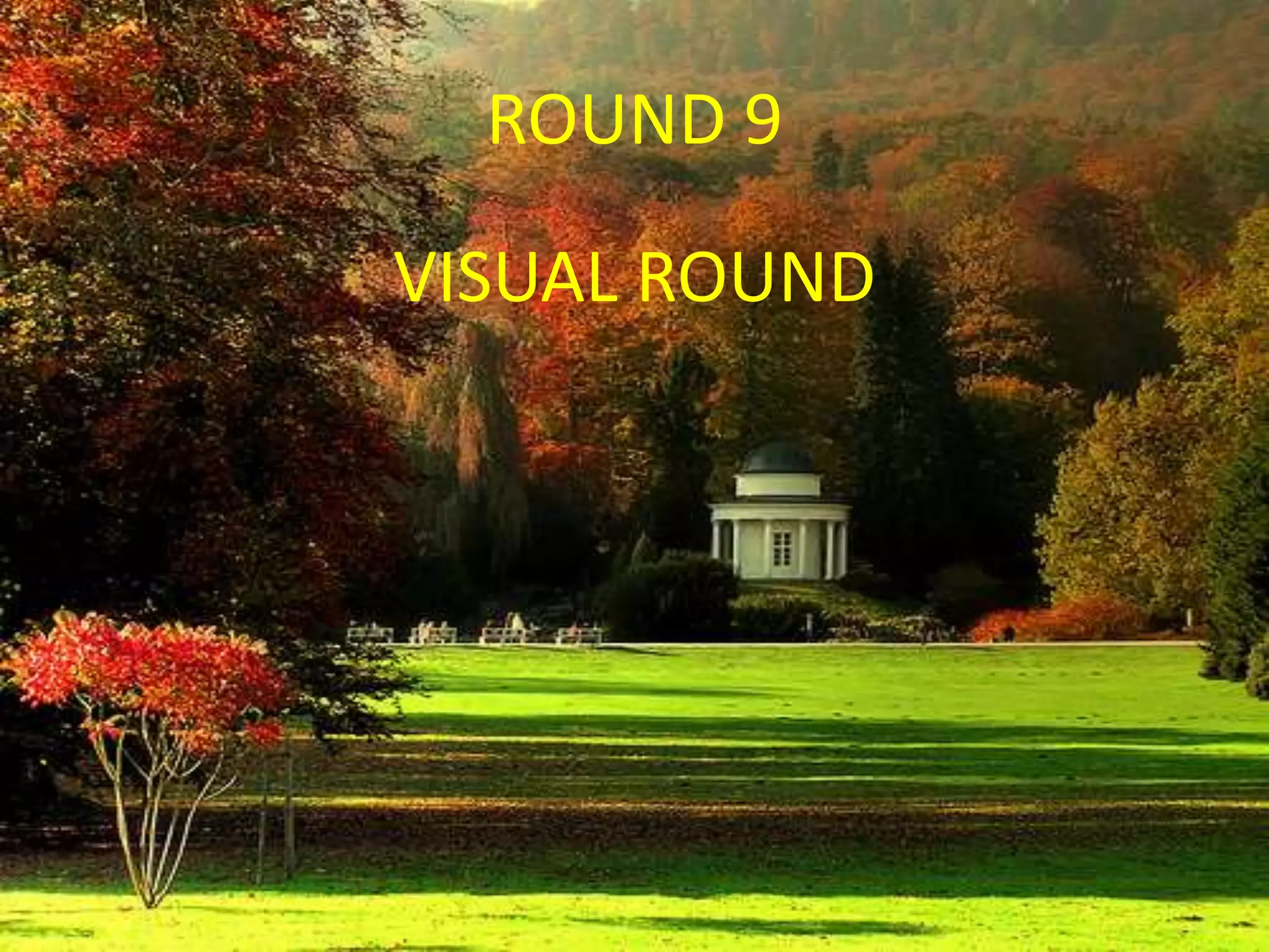ROUND 9
VISUAL ROUND
 