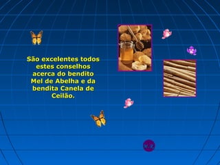 São excelentes todos
estes conselhos
acerca do bendito
Mel de Abelha e da
bendita Canela de
Ceilão.

M.R.

 