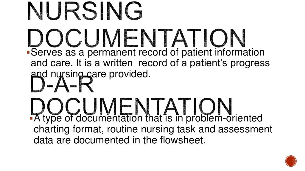 Nursing documentation