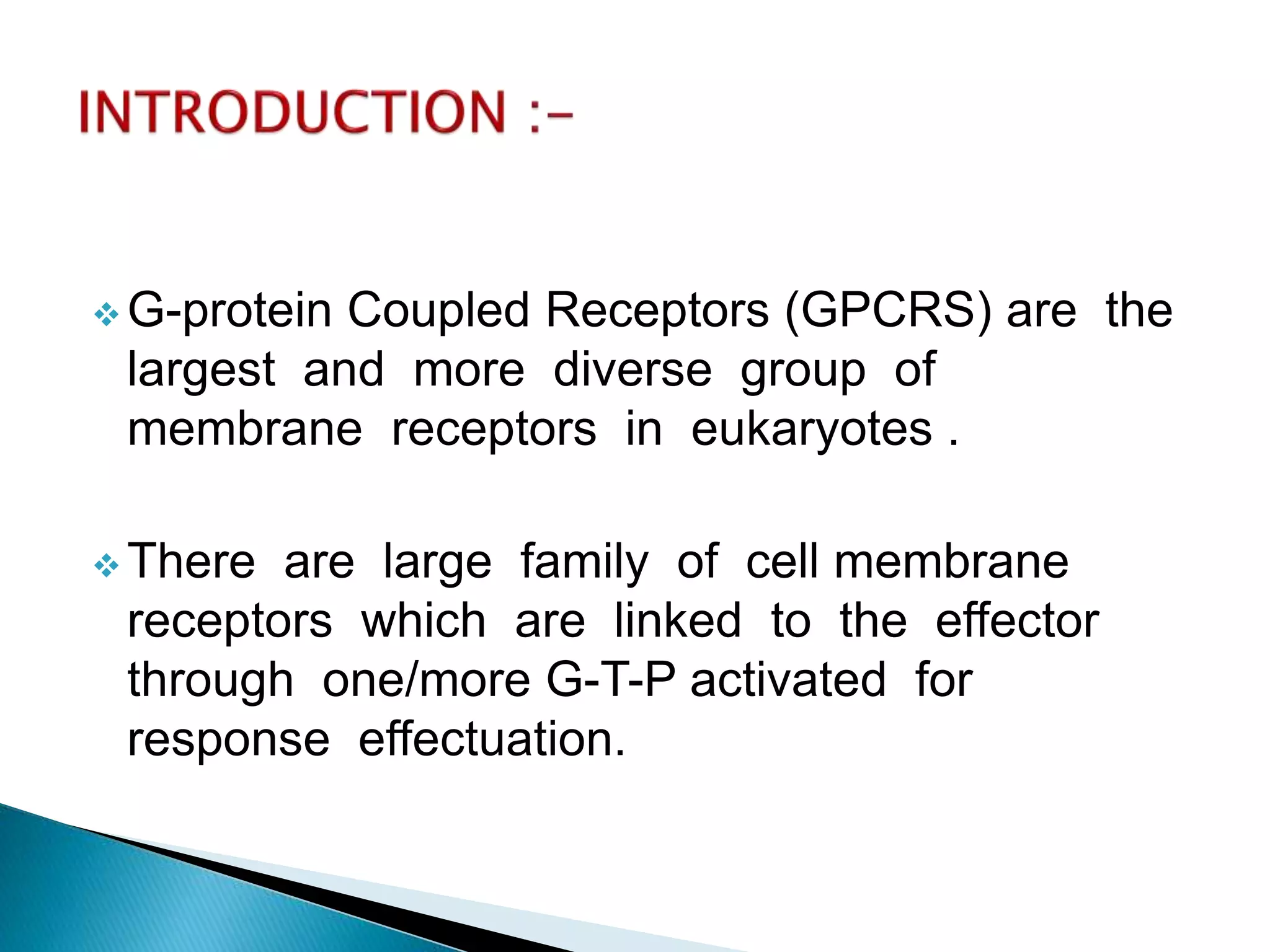G protein coupled receptors | PPTX