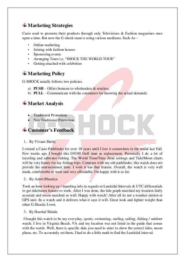 G-shock marketing strategy picture