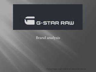 Brand analysis
 