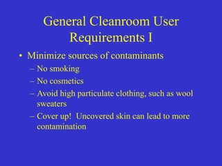 Cleanroom Basics design and requirement .ppt