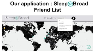 Our application : Sleep@Broad
Friend List
 