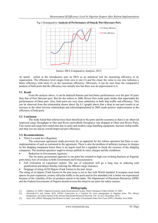 Measurement of Efficiency Level in Nigerian Seaport after Reform Policy ...