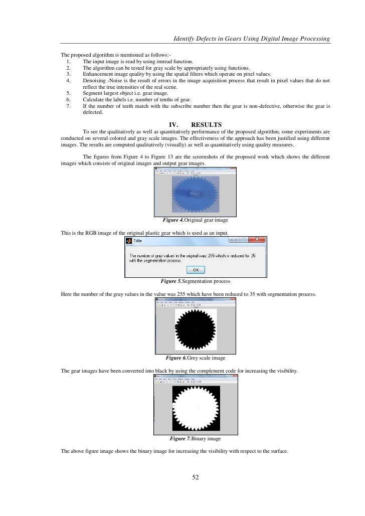 Identify Defects in Gears Using Digital Image Processing