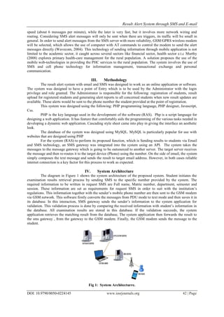 Result Alert System through SMS and E-mail | PDF