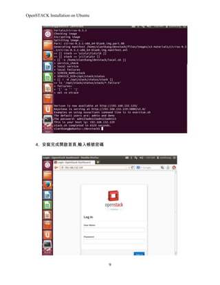Ubuntu Software Defined Stack OpenSTACK Installation on Ubuntu | DOCX