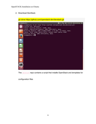 OpenSTACK Installation on Ubuntu | DOCX