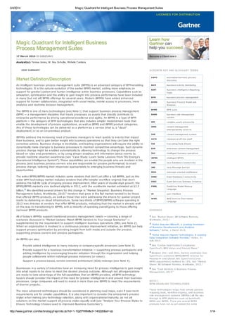 G03.2014 Intelligent Business Process Management Suites | PDF
