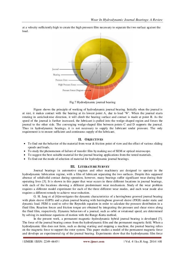 Wear In Hydrodynamic Journal Bearings A Review