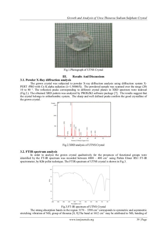 Growth and Analysis of Urea Thiourea Sodium Sulphate Crystal