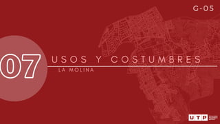 07 U S O S Y C O S T U M B R E S
L A M O L I N A
G-05
 