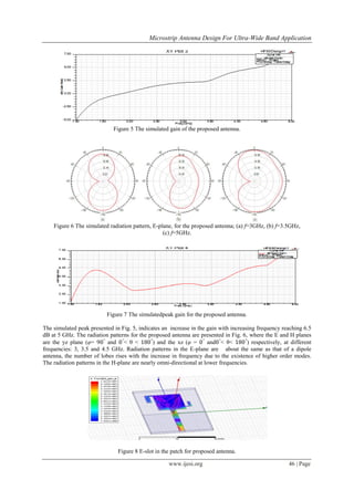 Microstrip Antenna Design For Ultra-Wide Band Applications | PDF