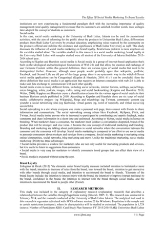 The Effect of Social Media Marketing To Brand Loyalty (Case Study at ...