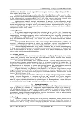 Contextualizing Scientific Research Methodologies | PDF