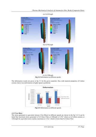 Thermo-Mechanical Analysis of Automotive Disc Brake Composite Rotor | PDF