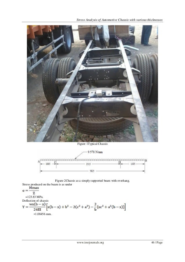 Stress Analysis of Automotive Chassis with Various Thicknesses