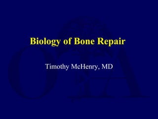 Biology of Bone Repair
Timothy McHenry, MD
 