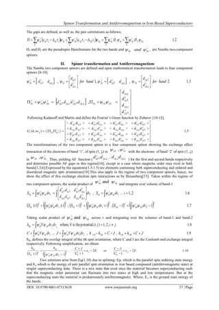 Spinor Transformation and Antiferromagnetism in Iron Based ...