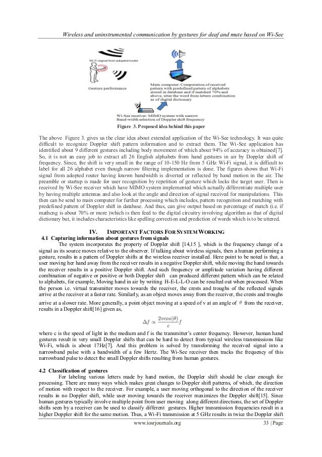 Wireless and uninstrumented communication by gestures for deaf and mu…