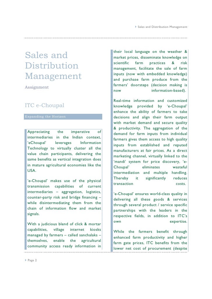 Sales and Distribution Management Case Analysis