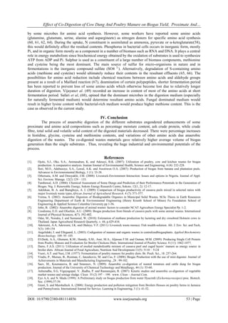 Effect of Co-Digestion of Cow Dung And Poultry Manure on Biogas Yield ...