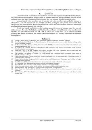 Review on Comparative Study between Helical Coil and Straight Tube Heat ...