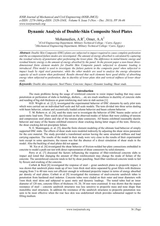 Dynamic Analysis of Double-Skin Composite Steel Plates | PDF