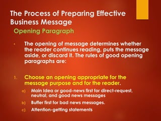How to Prepare Effective Business Messages(Preparing effective business ...