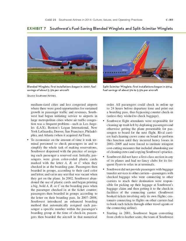 Southwest Airlines in 2014 Culture, Values, and Operating Practices